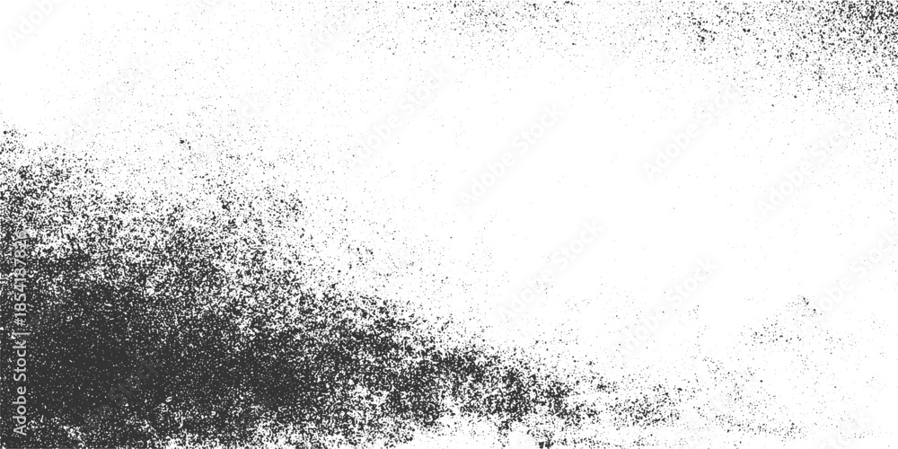 Εκτύπωση καμβά Black speckle grunge texture on white background