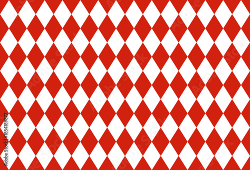 Seamless geometric pattern red color lozenge shapes, repeating diamond tile for textile print and digital wallpaper, symmetrical argyle ornament for modern surface decoration