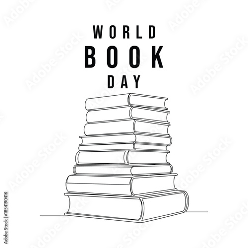 world book day illustraton vector. book day vector.