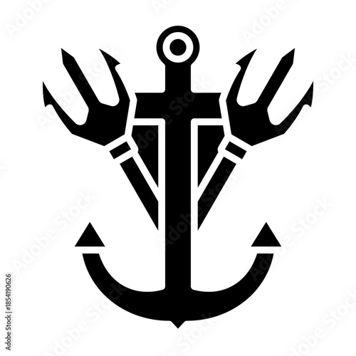 Trident anchor Icon