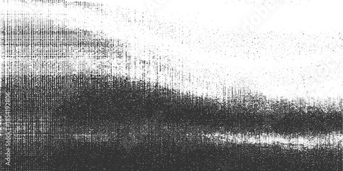 Black and white textured abstract background with gradient dots and lines