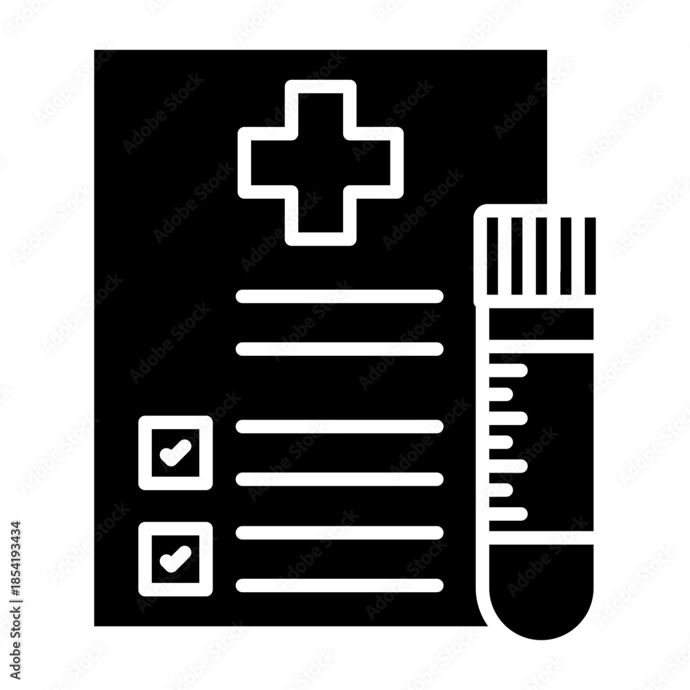 Fototapeta premium Blood test Icon