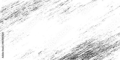 Black and white diagonal distressed texture background with scattered dots abstract