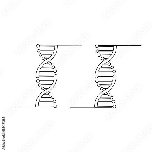 
Minimalist dan helix continuous one-line vector illustration

