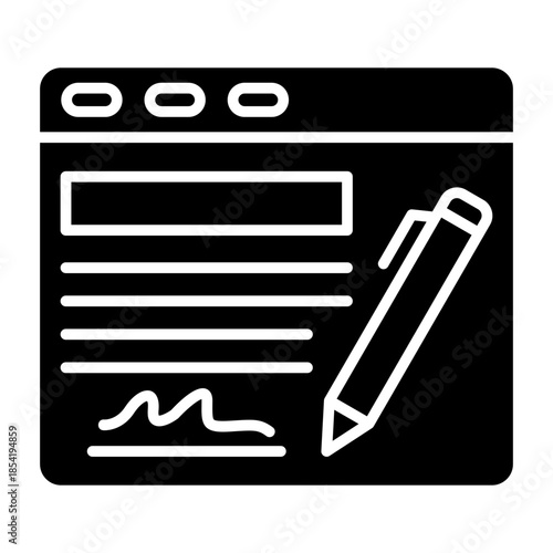 Electronic signature Icon