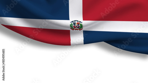 Celebrating independence day with the dominican republic flag in vibrant colors