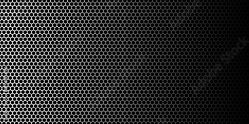 Grill mesh pattern with metal texture for speaker and micro hole background or seamless net by black grid and circle grate steel screen.