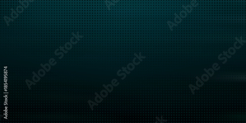 Dark teal technology background with glowing dots pattern. Digital grid texture for hud display and data visualization. Abstract futuristic design.