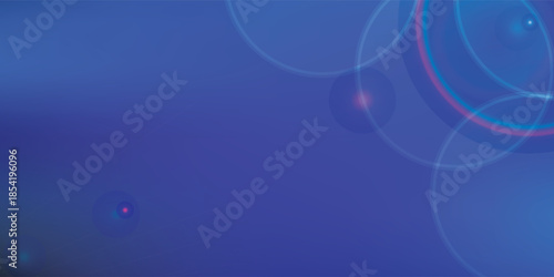Abstract Blue Background with Subtle Light Effects and Bokeh.