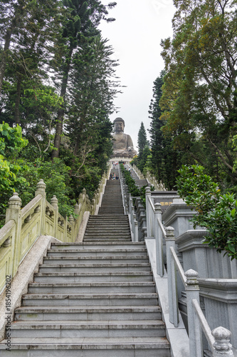 Wallpaper Mural TIan Tan buddha at the Po Lin monastery in Ngong Ping, Lantau island Hong Kong, China. 23 May 2025 Torontodigital.ca