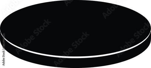 Silhouette hockey puck on white background vector illustration