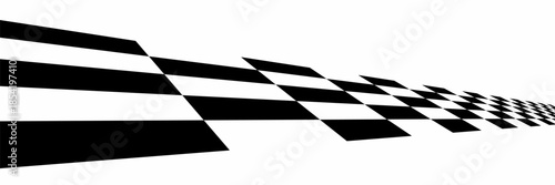 Black and white checkered rectangular frame. Square racing checkerboard pattern. Chessboard geometric pattern. Rally checkerboard pattern. Finish racing frame. Vector illustration on white background