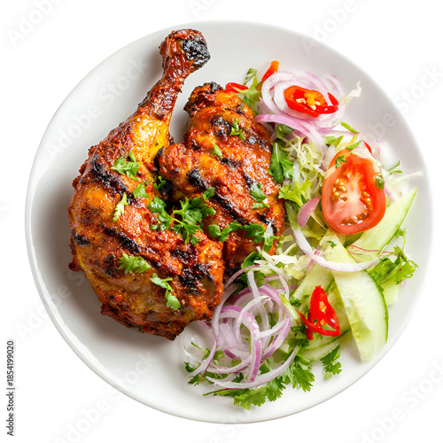 Homemade tandoor cooking tandoori chicken