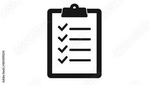 Clipboard with check mark symbols for task management and organization.