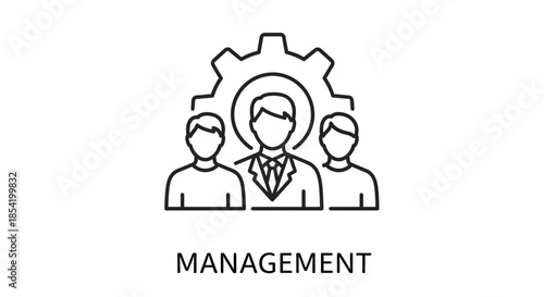 Human Resources Management Team and Corporate Business Operations Icon