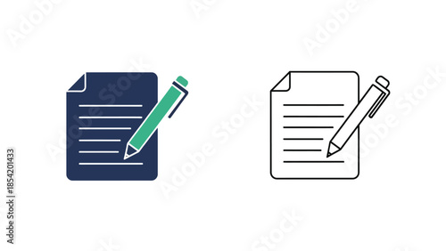 Document and writing tools notes lists and ideas with pen and paper