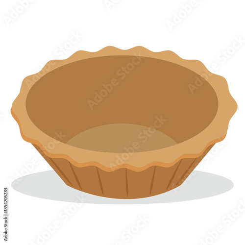 Mini Tart Shell vector drawing.