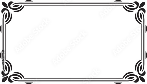 Elegant ornamental frame with swirling flourishes corner decorative element background