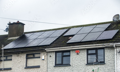 solar panels on roof