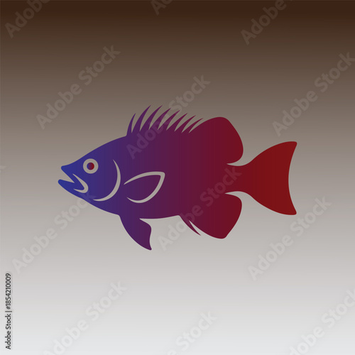 
Fish or seafood flat icon for food