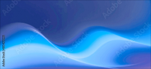 Fluid Blue Waves Abstract Gradient Background With Calm, Smooth Motion For Tech And Design.