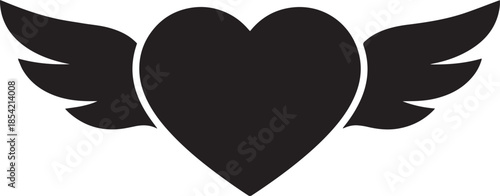 Eagle tattoo with wings black and white vector design