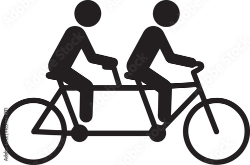 Silhouette of a man cycling on a bicycle