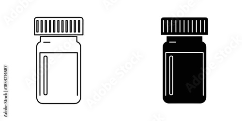 Two bottles with caps