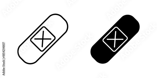 Two bandages side by side