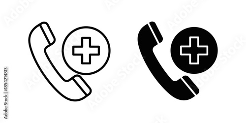 Emergency medical contact icons