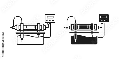 Industrial welding equipment setup