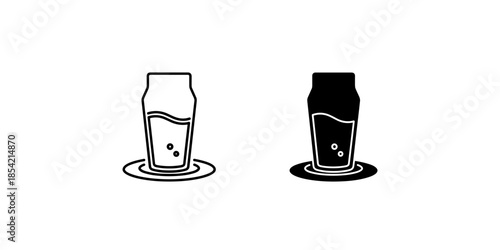 Two glasses of beverages