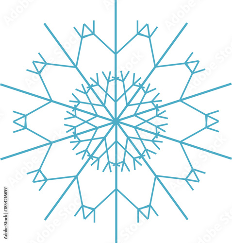 blue snowflake from sticks