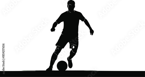 Vector illustration of Soccer Player Dribbling Silhouette | Football Sports Vector
Tags: