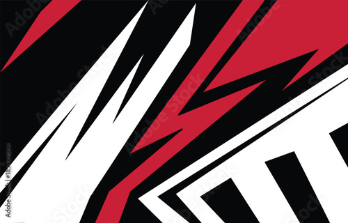 Abstract background with red and white geometric line pattern