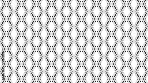 A black and white patterned background with white squares