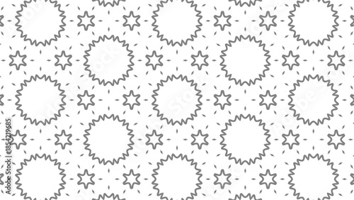 A pattern of stars and circles in a gray color