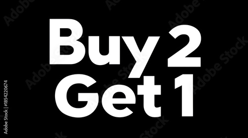 Buy 2 Get 1 Free Discount Offer Promotion