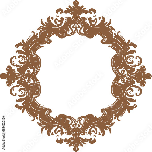 Vintage frame classic decorative vector design isolated on white background
