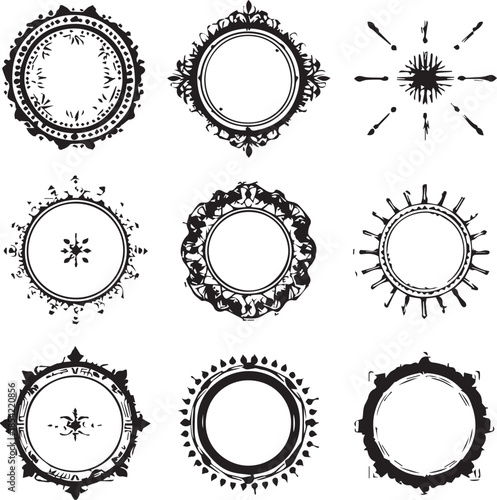 Vintage frame classic decorative vector design isolated on white background