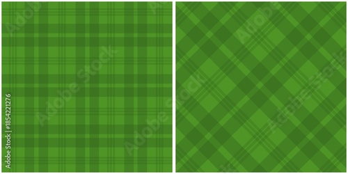 Green Plaid Seamless Patterns Collection
