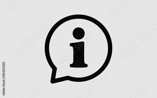 Information icon in speech bubble isolated on white background, Vector, illustration