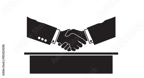 Professional handshake agreement between two business partners symbolizes successful collaboration and trust
