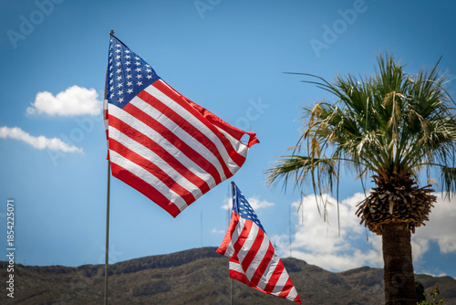 El Paso Flags Waving