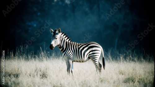 Wild Zebra in Natural Habitat