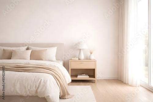 bedroom with bed and pillows