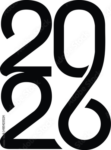 Letter 2026 minimalist logo 