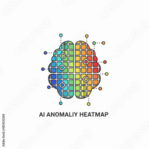 Vibrant AI anomaly heatmap illustration for tech innovation
