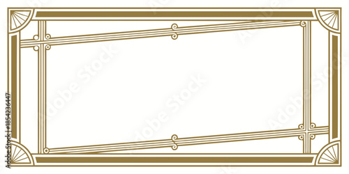 Elegant Art Deco style decorative frame, vector
