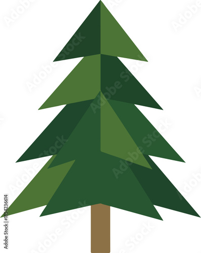 Polygonal Pine Tree Graphic